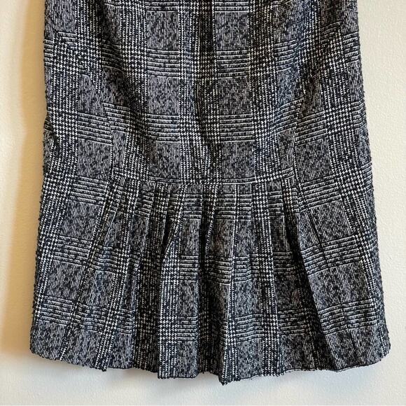 Express Design Studio 4 business casual pencil skirt black white tartan classic - Picture 7 of 7